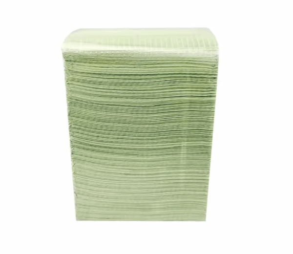 Baberos dentales impermeables, 125 unid. por paquete. Verde manzana